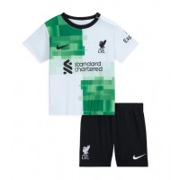 Echipament fotbal Liverpool Tricou Deplasare 2023-24 pentru copii maneca scurta (+ Pantaloni scurti)